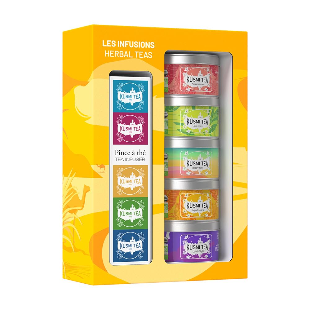 Amazon.com : Kusmi Tea - Organic Herbal Tea Gift Set + Tea Infuser